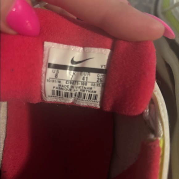 Nike White and Lime Athletic Shoes - Picture 2 of 5